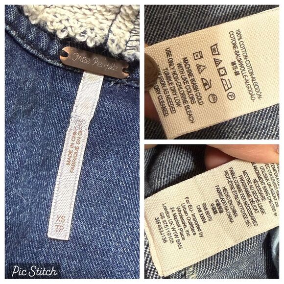 Free People Denim & Knit Hooded Jacket - size XS - Picture 10 of 15